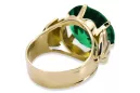 8K κίτρινο χρυσό Emerald Ring Vintage vrc029x-em Art Deco